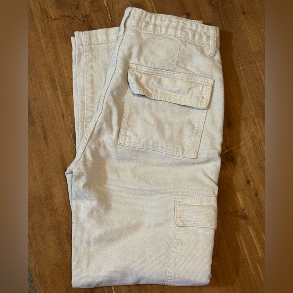 Cream Cargo Pants